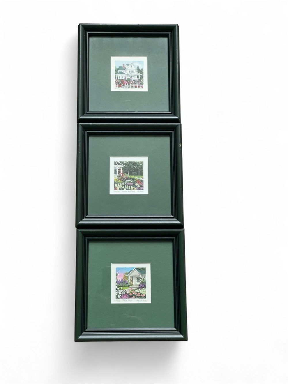 Set of 3 Ingrid Hunt Limited Edition Miniature Lithographs Hand Signed Numbered